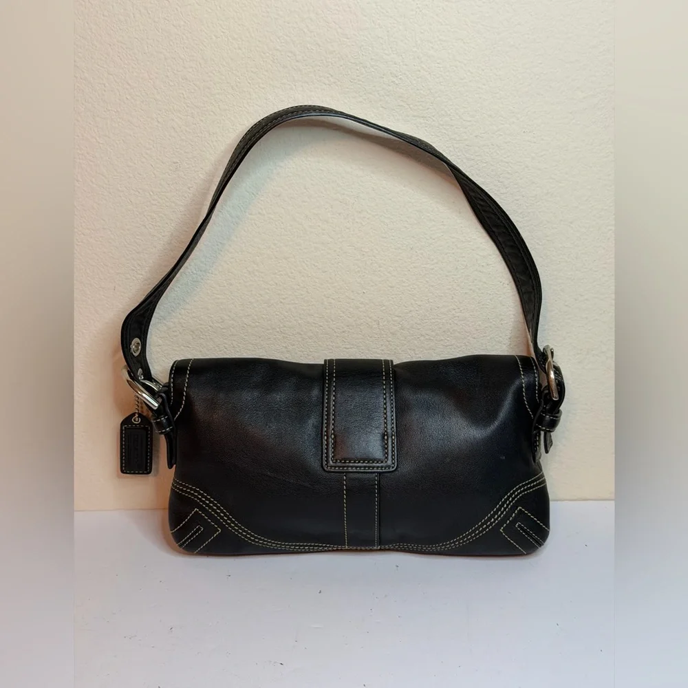 Coach Y2K SoHo Black Leather Shoulder Bag - Picture 6 of 12